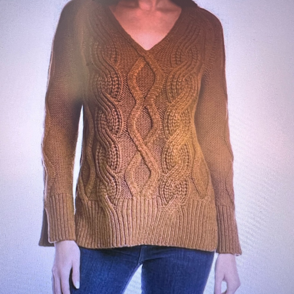Lafayette 148 New York Women Mixed Cable Cashmere/ Silk Blend Sweater